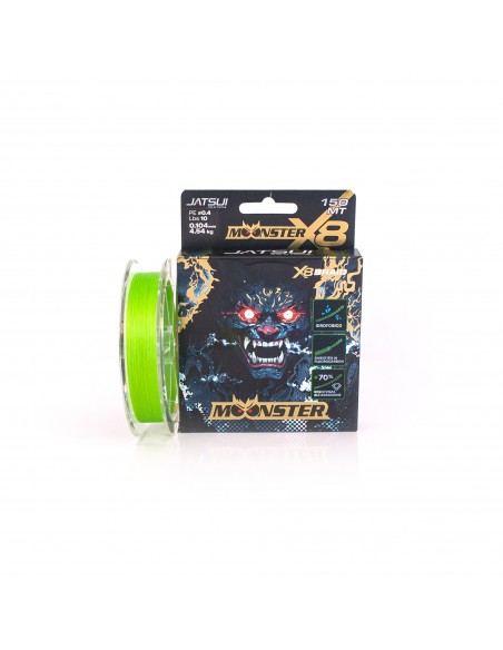 JATSUI MOONSTER BRAID GREEN 150MT